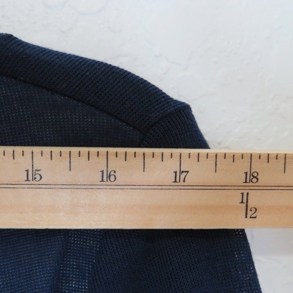 Always Indigo* Women's Long Tabbed Sleeve Boat Neck Scarf Cardigan/Blouse~ Large - Picture 7 of 11